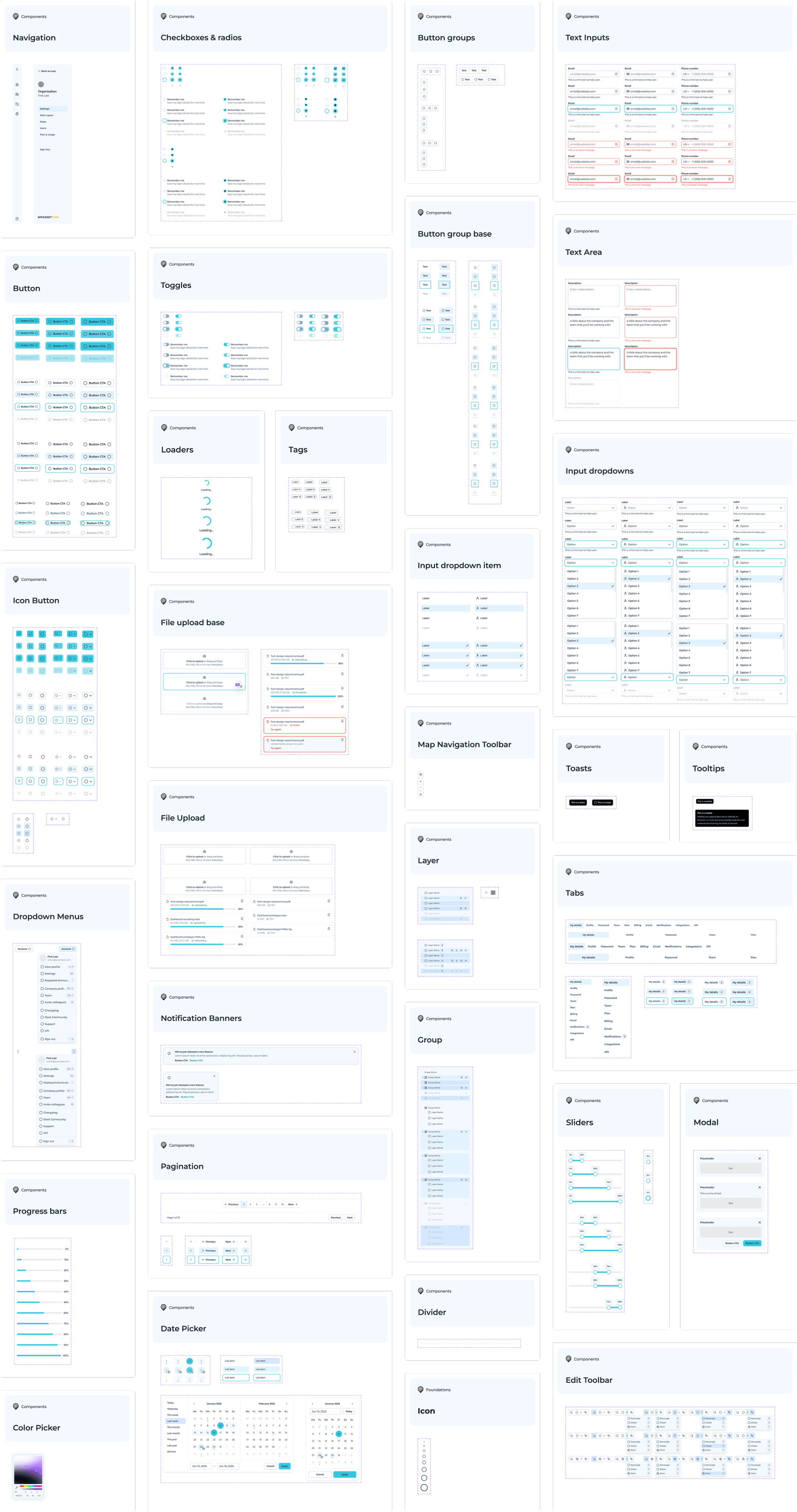 MyAssetMap design system components